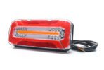 WAS 1298 DD, πίσω φανάρι LED W185DD με δυναμικό φλας, φωτισμό νέον και καλώδιο 200cm για 12V/24V