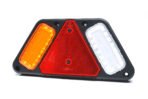 Πίσω φανάρι LED WAS W228 12–24V με τριγωνικό ανακλαστήρα – αριστερή έκδοση