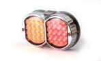 Στρογγυλό πίσω φανάρι LED WAS W41 24V με διάφανο φακό και 3 λειτουργίες