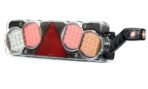 Πίσω φανάρι LED WAS W39P 24V με τριγωνικό ανακλαστήρα και βραχίονα για ρυμουλκούμενα