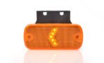 Φως όγκου πλευρικό LED κεχριμπαρί W127 με βάση και ανακλαστήρα