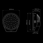 Strands Provoleas LED Yukon 2.0 Spot 9 Inch megalis emveleias 10000 Lumen